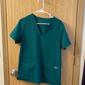 Figs Women's Short Sleeve Top in Deep Teal